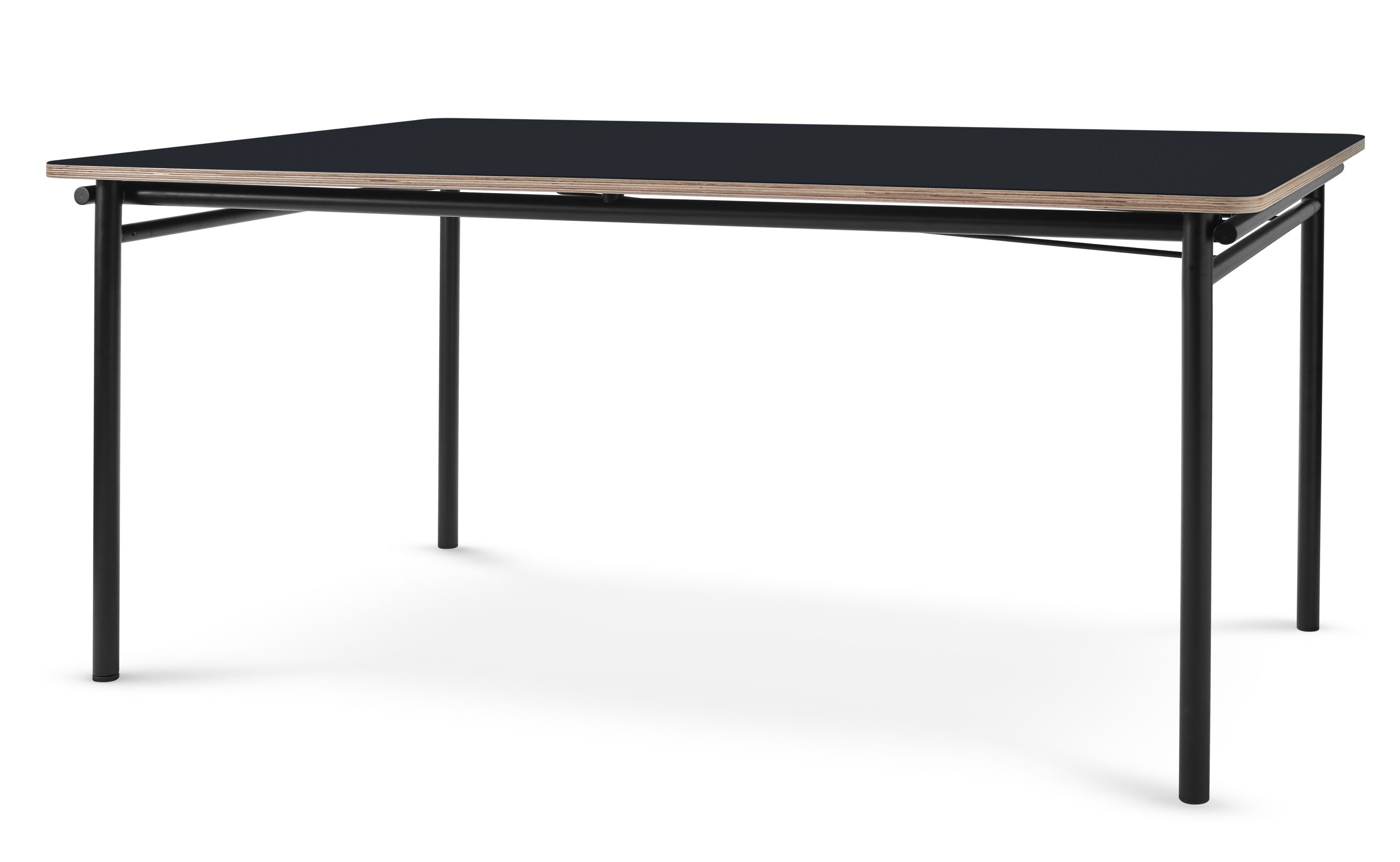 Schwarzer Eva Solo Esstisch mit Ausziehfunktion und minimalistischem Design, ideal für moderne Esszimmer.