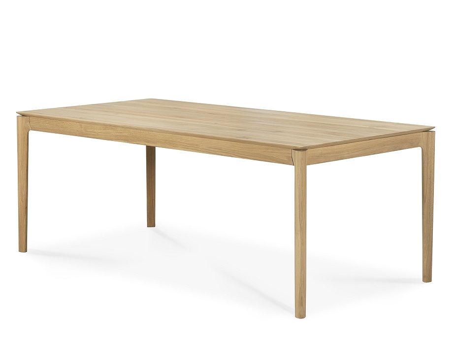 Ethnicraft Bok Tisch aus Eiche, rechteckig. Moderner Esstisch aus Massivholz, naturfarben.