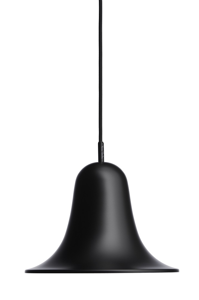 Schwarze Pantop Pendelleuchte von Verpan, moderne Hängelampe für Wohnzimmer und Esszimmer.