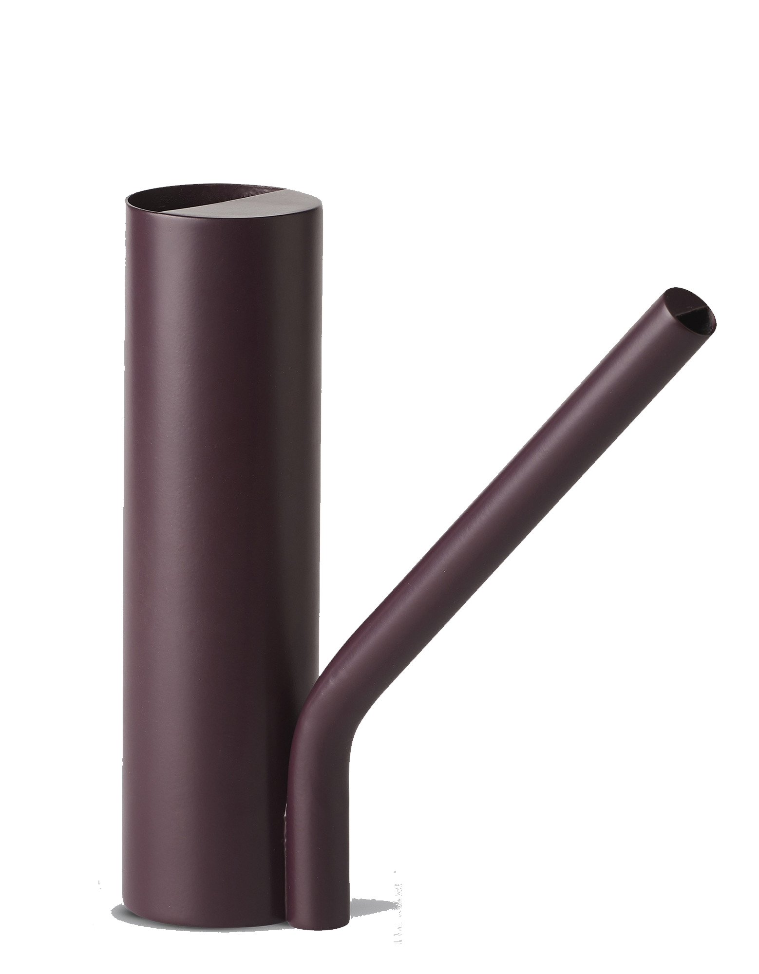 Dunkelviolette Grab-Giesskanne im minimalistischen Design. Dekorative Gießkanne für die Grabpflege und als Gartenzubehör.