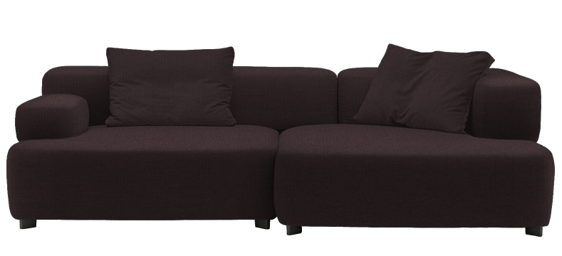 Alphabet 3-Sitzer Sofa Armlehne Rechts Fritz Hansen