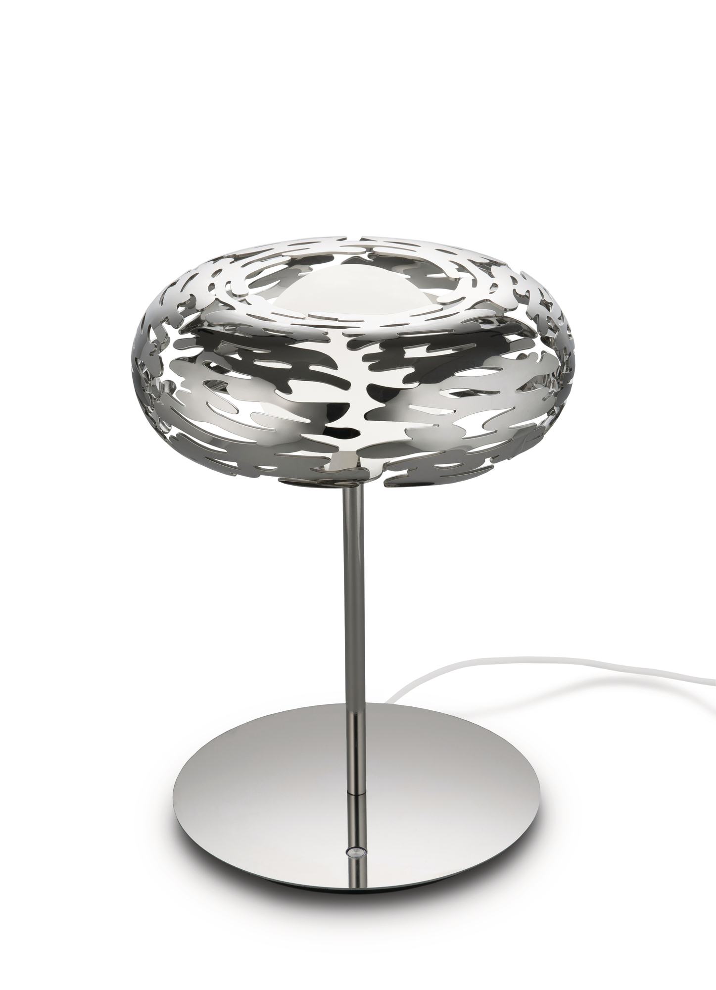 Alessi Barklamp BM11 Tischleuchte aus Edelstahl, modernes Design für Wohnzimmer und Schlafzimmer.