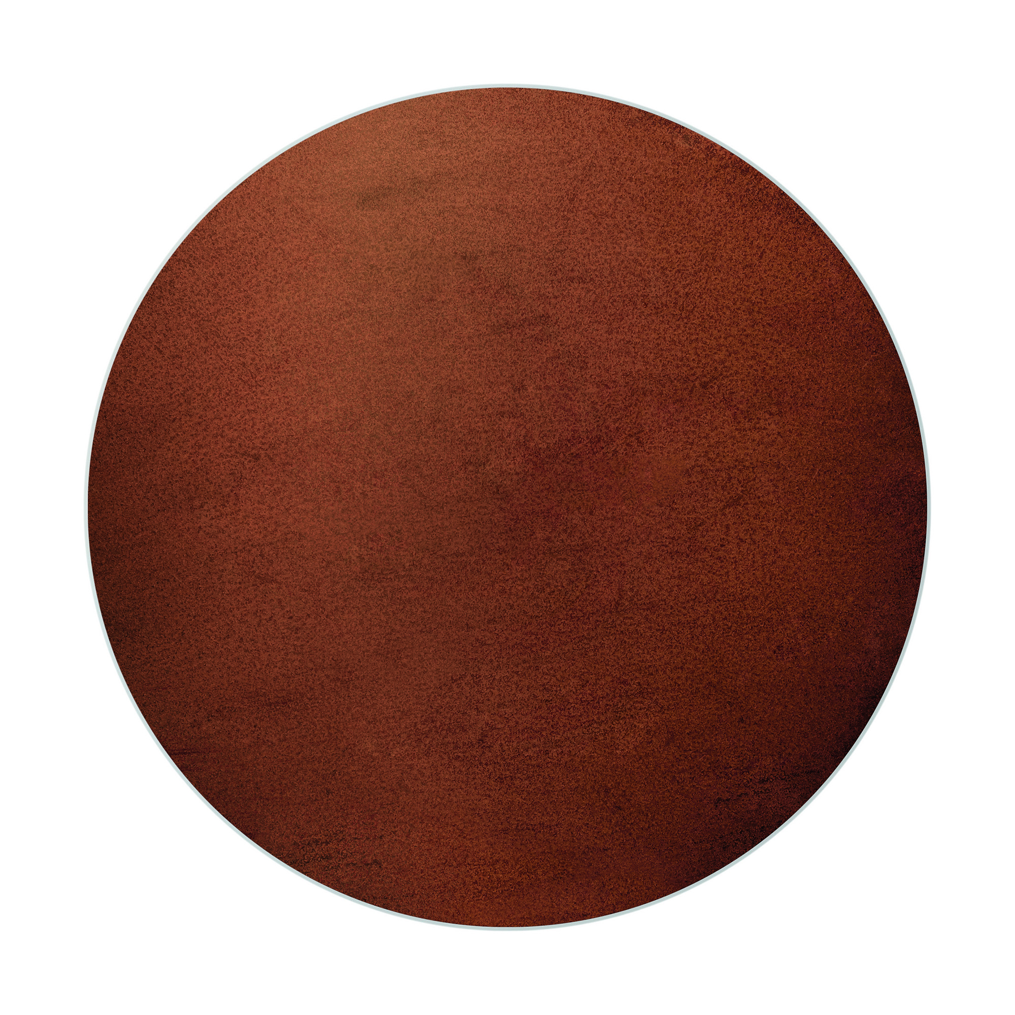 SOLAR Bodenleuchte von Foscarini: Runde Außenleuchte in Rostoptik für Garten und Terrasse.