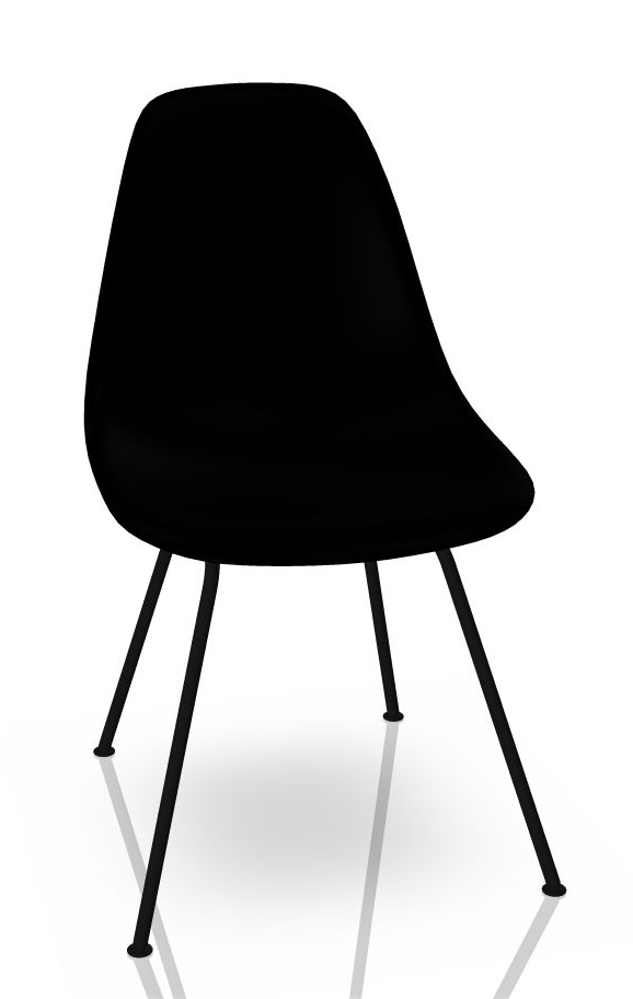 Eames Plastic Side Chair DSX Stuhl Vitra Schwarz - Tiefschwarz