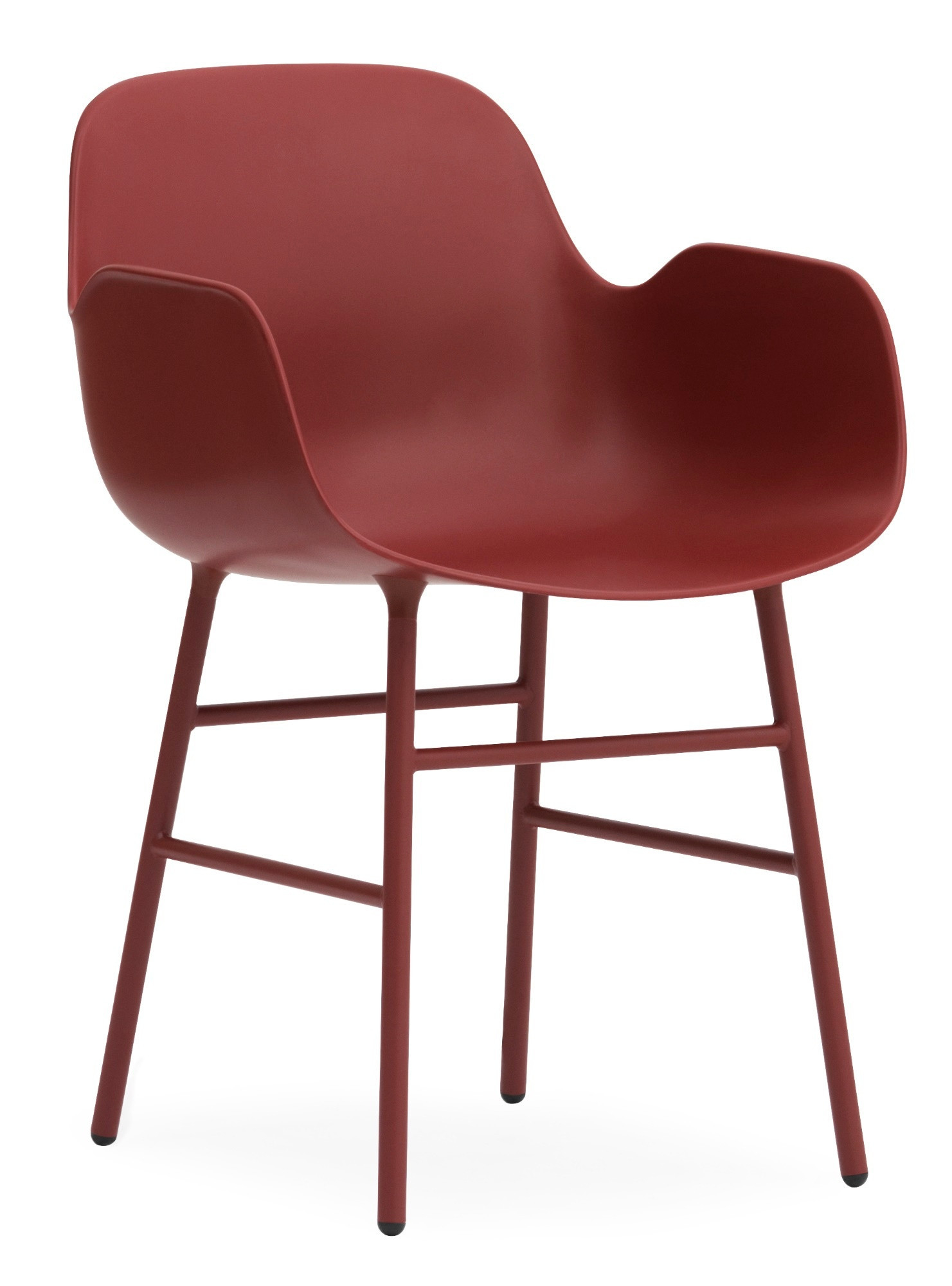 Form Armchair Lehnstuhl Normann Copenhagen-rot-Eiche schwarz
