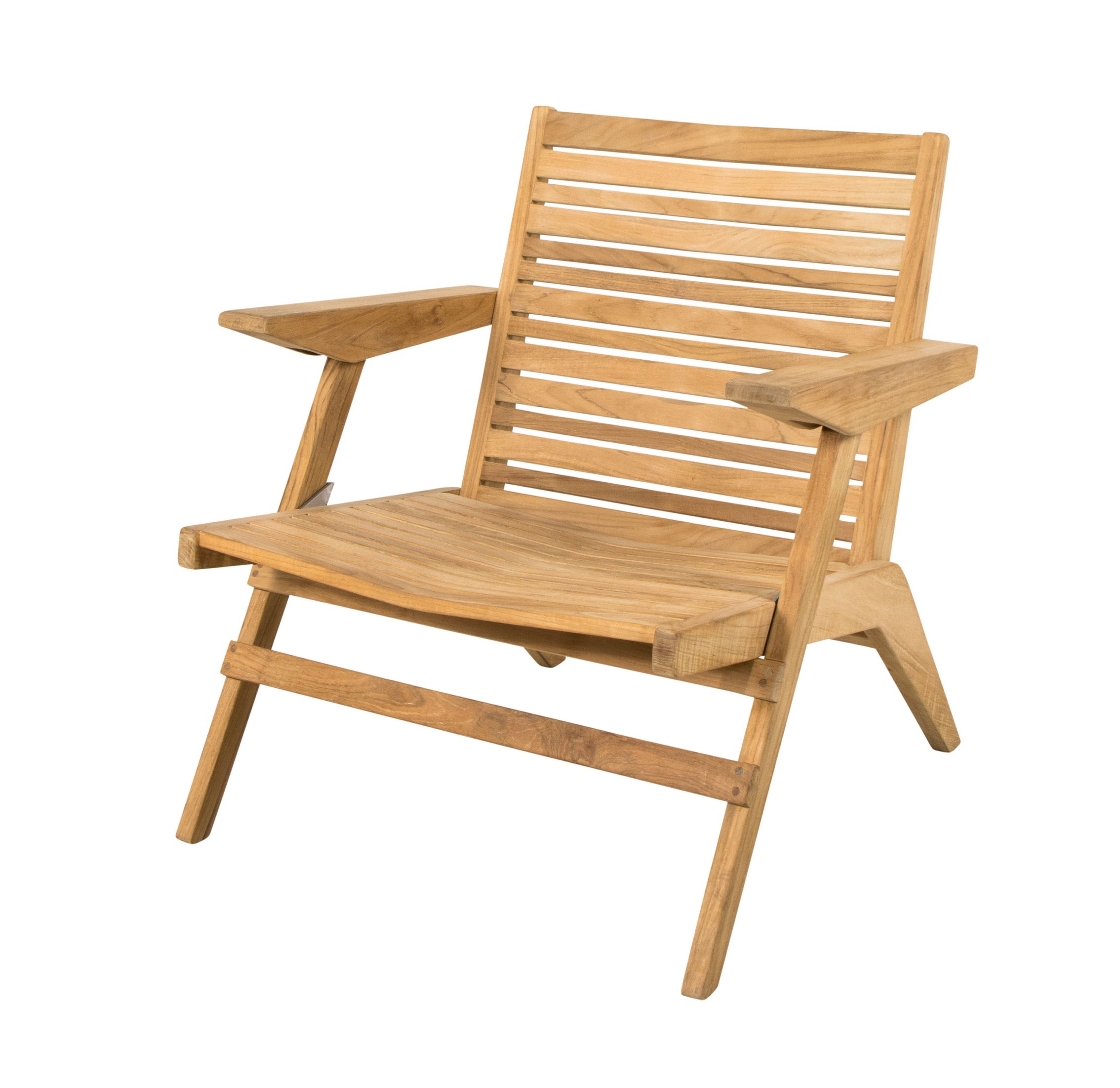 Flip Loungesessel von Cane-Line aus Teakholz für den Garten oder die Terrasse.