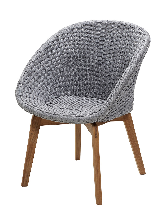 Peacock Outdoor Sessel Rope Cane-Line hellgrau