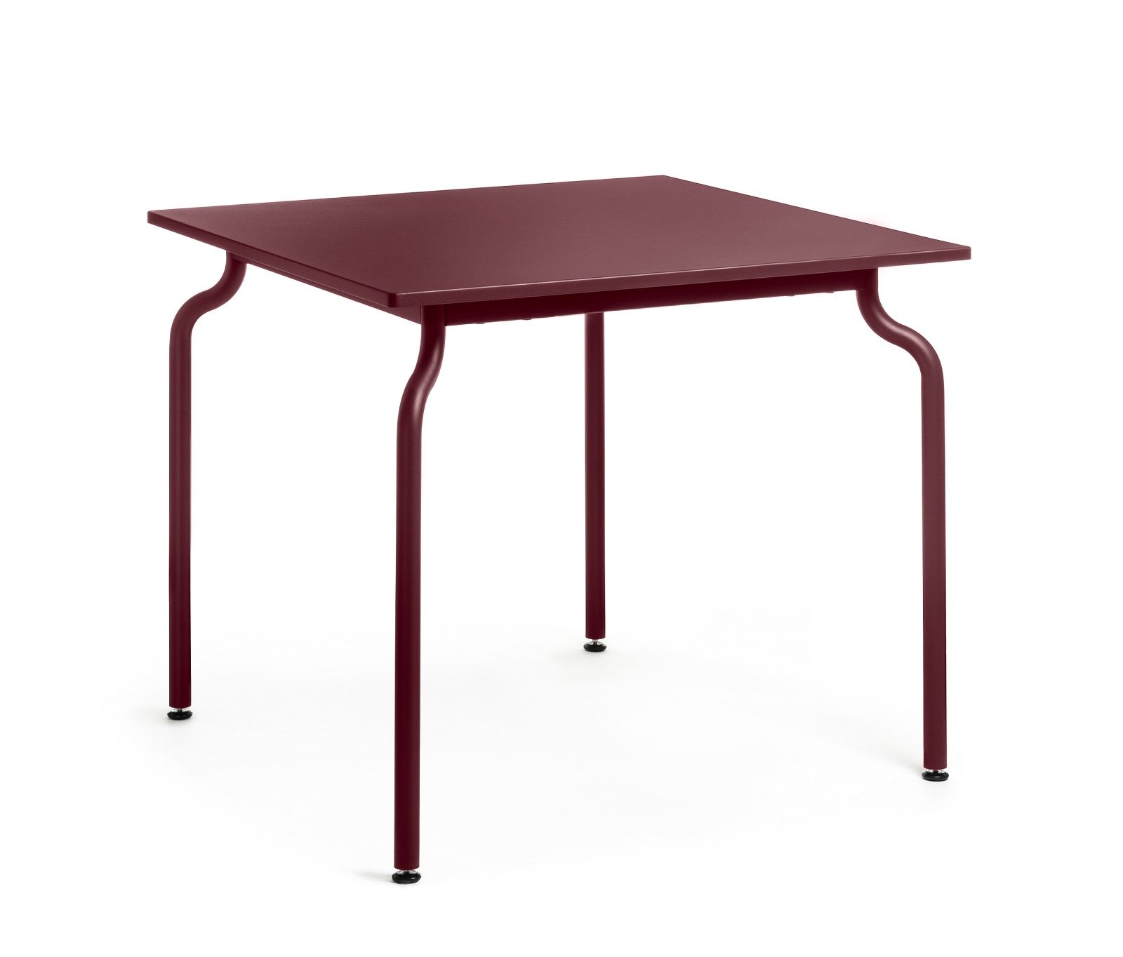 Burgunderroter South Outdoor Tisch von Magis: Quadratischer Esstisch für Garten und Terrasse.