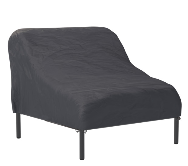 Schwarze Level Chair Abdeckhaube für Gartenmöbel, schützt vor Witterungseinflüssen, ideal für den Außenbereich.