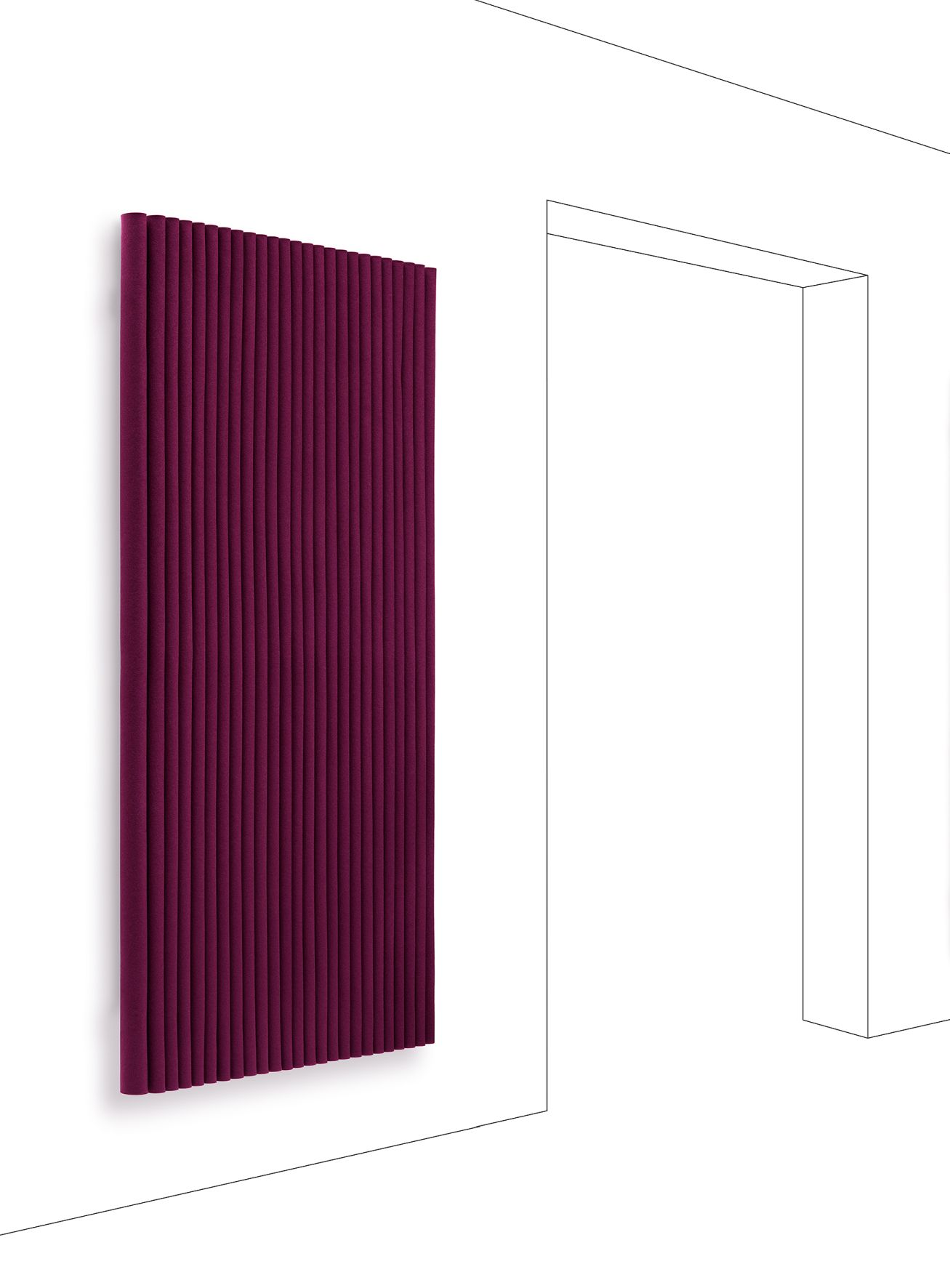 Welle Wandmodul Hochformat inkl. 4 Wandhalterungen HEY - SIGN by BWF Group