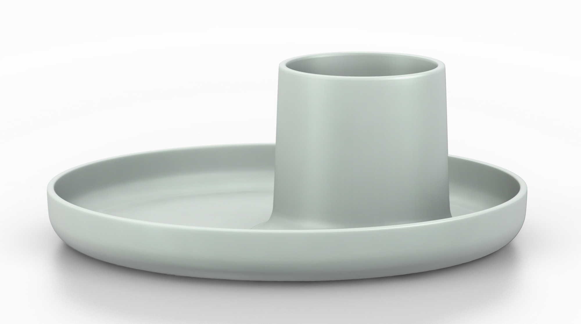 Himmelgrauer O-Tidy Stiftehalter von Vitra: Moderner Schreibtischorganizer für Stifte und Bürobedarf.