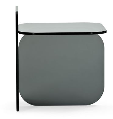 Grauer Sol Beistelltisch von ClassiCon, moderner Nachttisch für Schlafzimmer und Wohnzimmer.