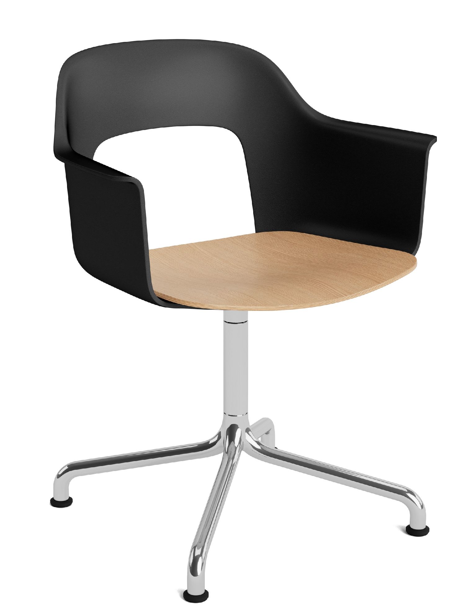 Layout Armchair 252 Armlehnstuhl 4-Sternfuß Drehfuß mit gebogenem Fußkreuz Hay