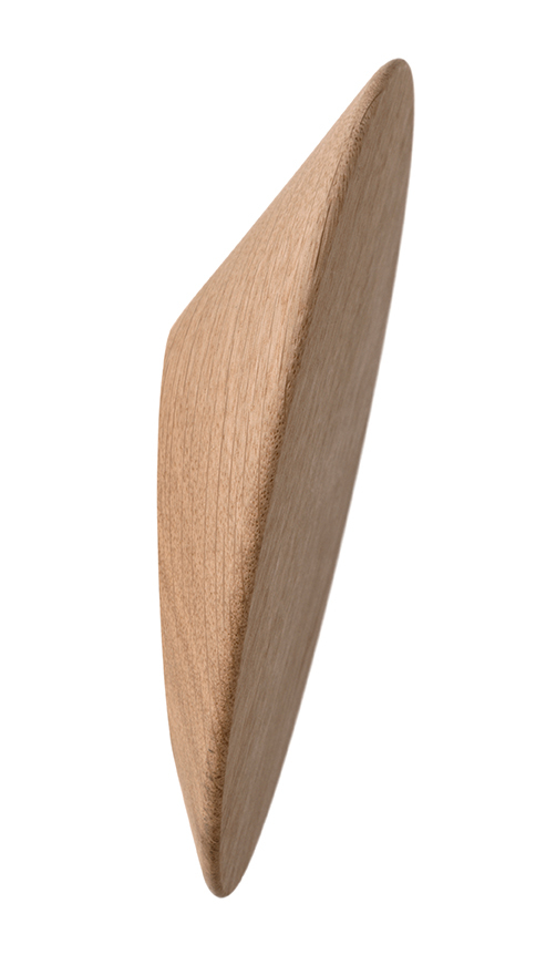 Schönbuch Disk Wandhaken aus hellem Holz, moderner Garderobenhaken für Flur und Wohnbereich.