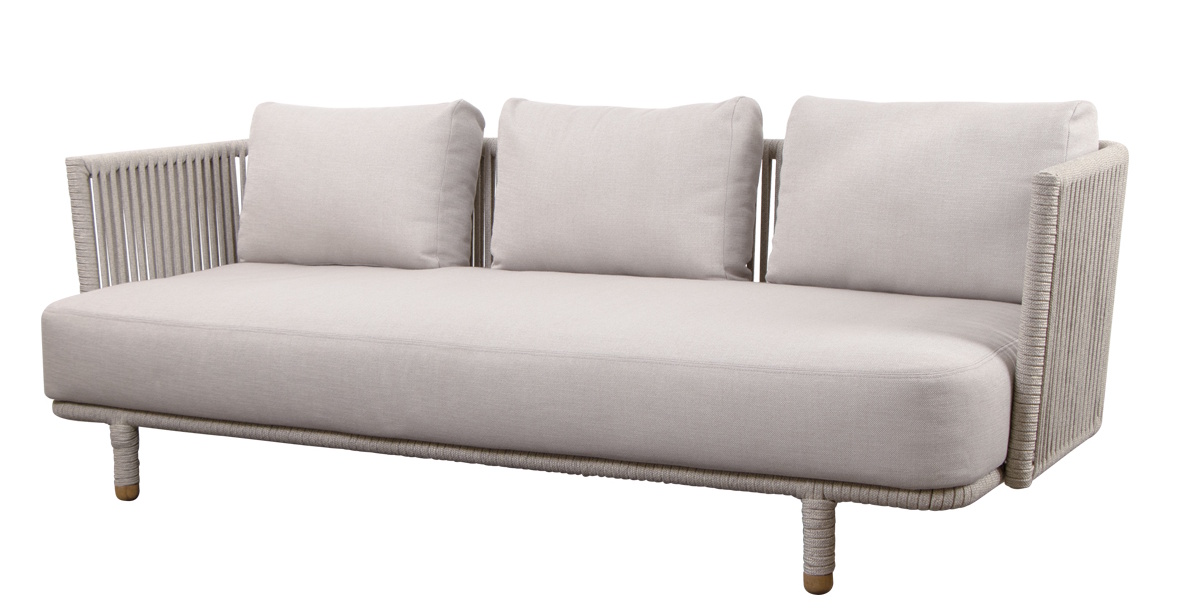 Moments Outdoor 3-Sitzer Sofa Cane-Line Sand
