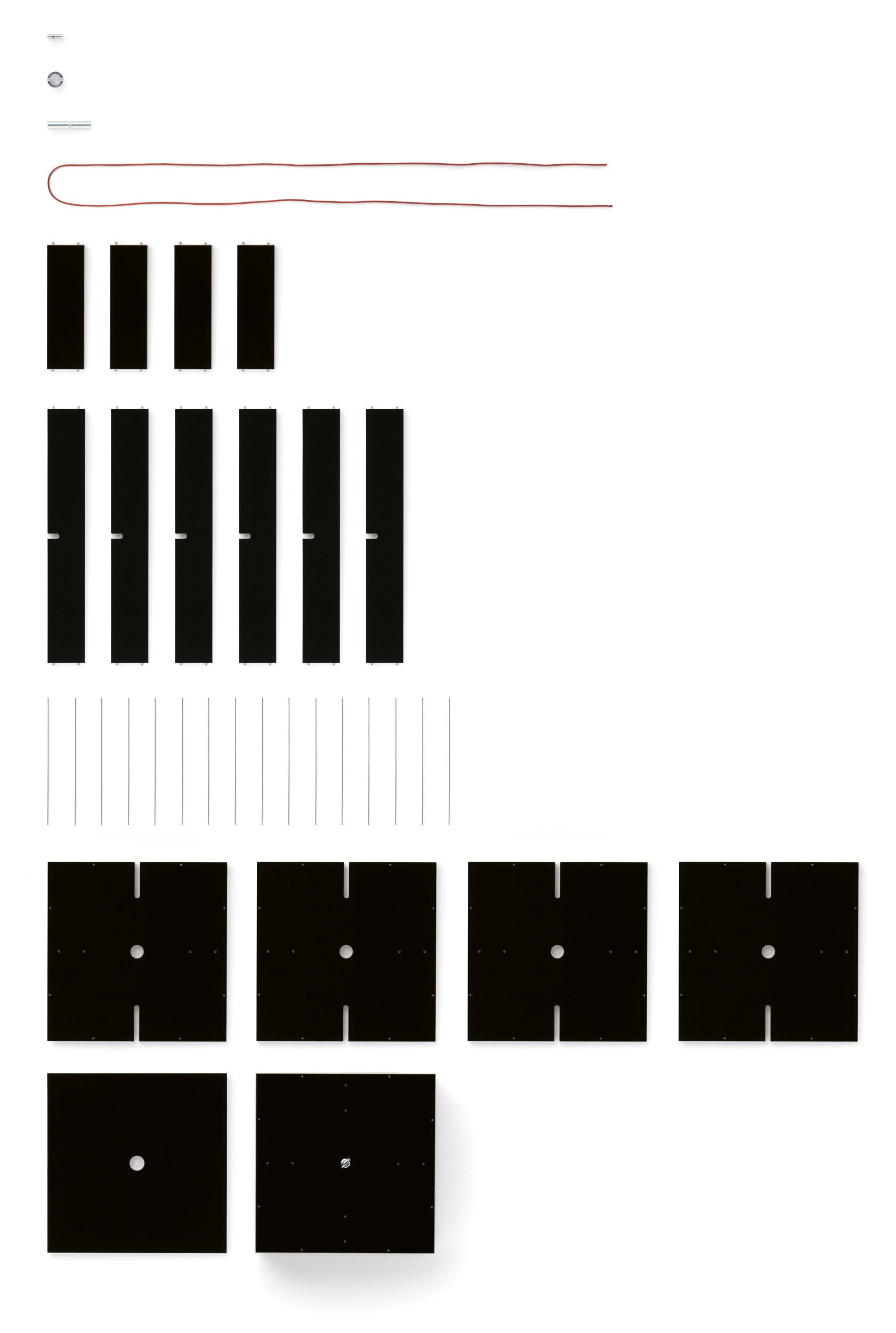 Buchstabler Bücherturm, DVD-Regal Nils Holger Moormann