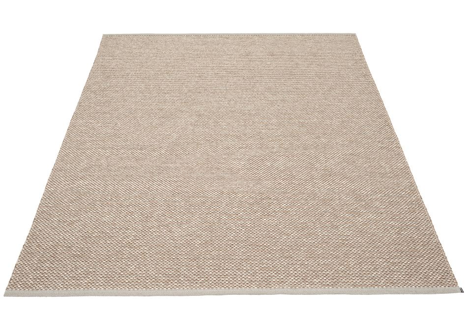 Effi Kunststoffteppich Pappelina in Warmgrau, 230x320 cm, Detailansicht der Textur, ideal für Innen- und Außenbereich.