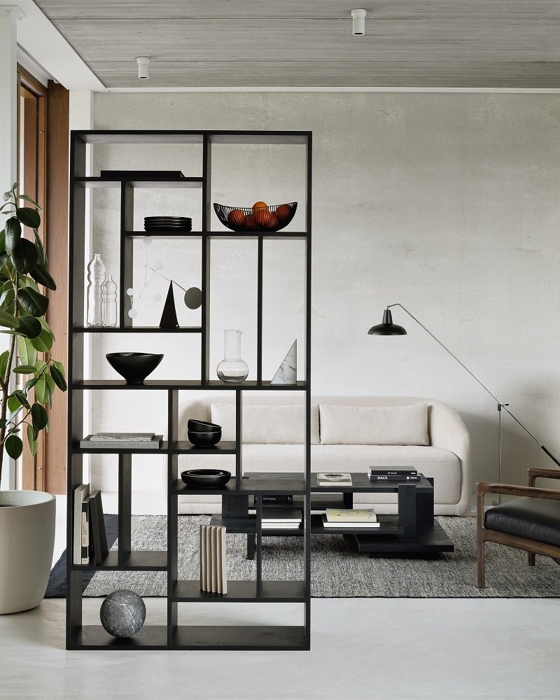 Teak Abstract Coffee table Couchtisch Schwarz Ethnicraft