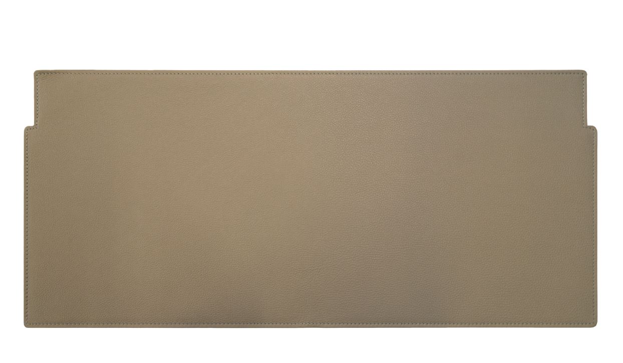 Lichtgraue Lederauflage 50x35 cm für USM Schreibtisch, hochwertige Schreibtischunterlage aus echtem Leder.