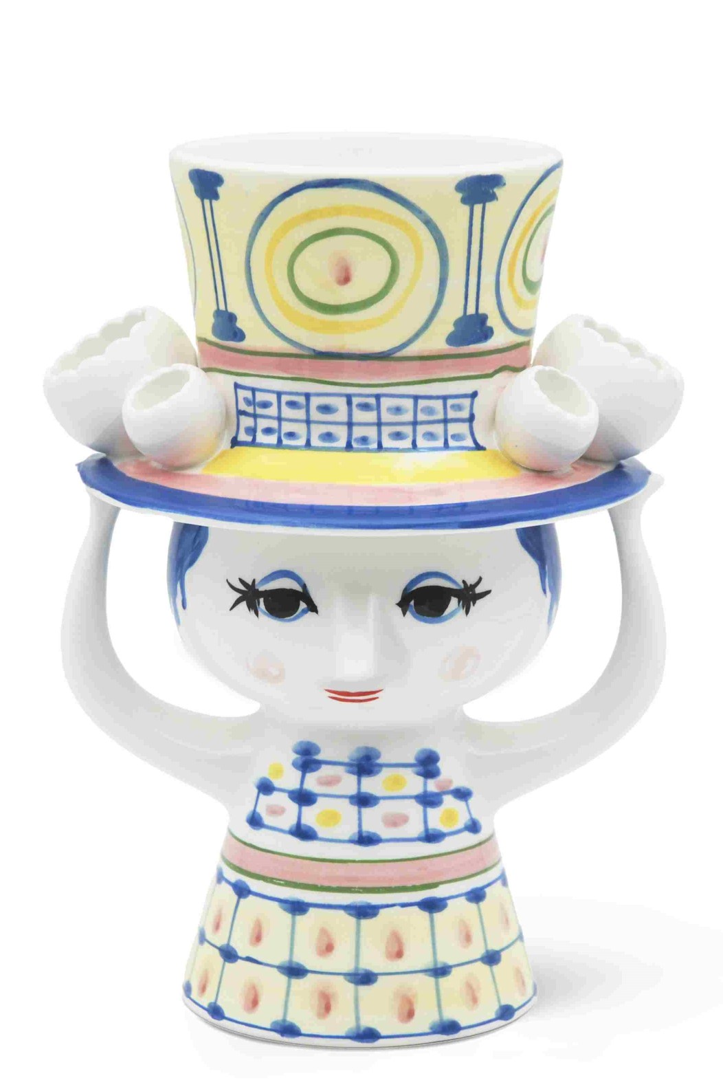 Lady with Hat Vase H 20,5 cm Bjorn Wiinblad