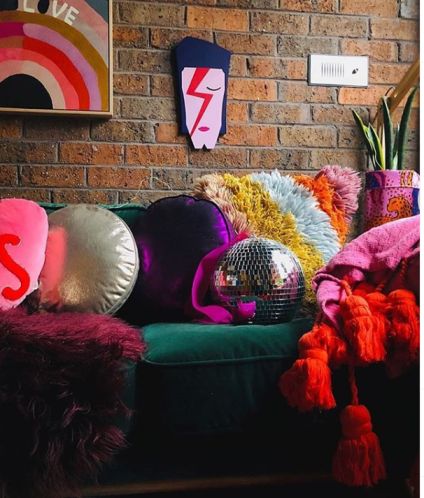 David Bowie Wanddeko Umasqu, handgefertigtes Einzelstück. Pop Art Wandkunst für ein stilvolles Zuhause.