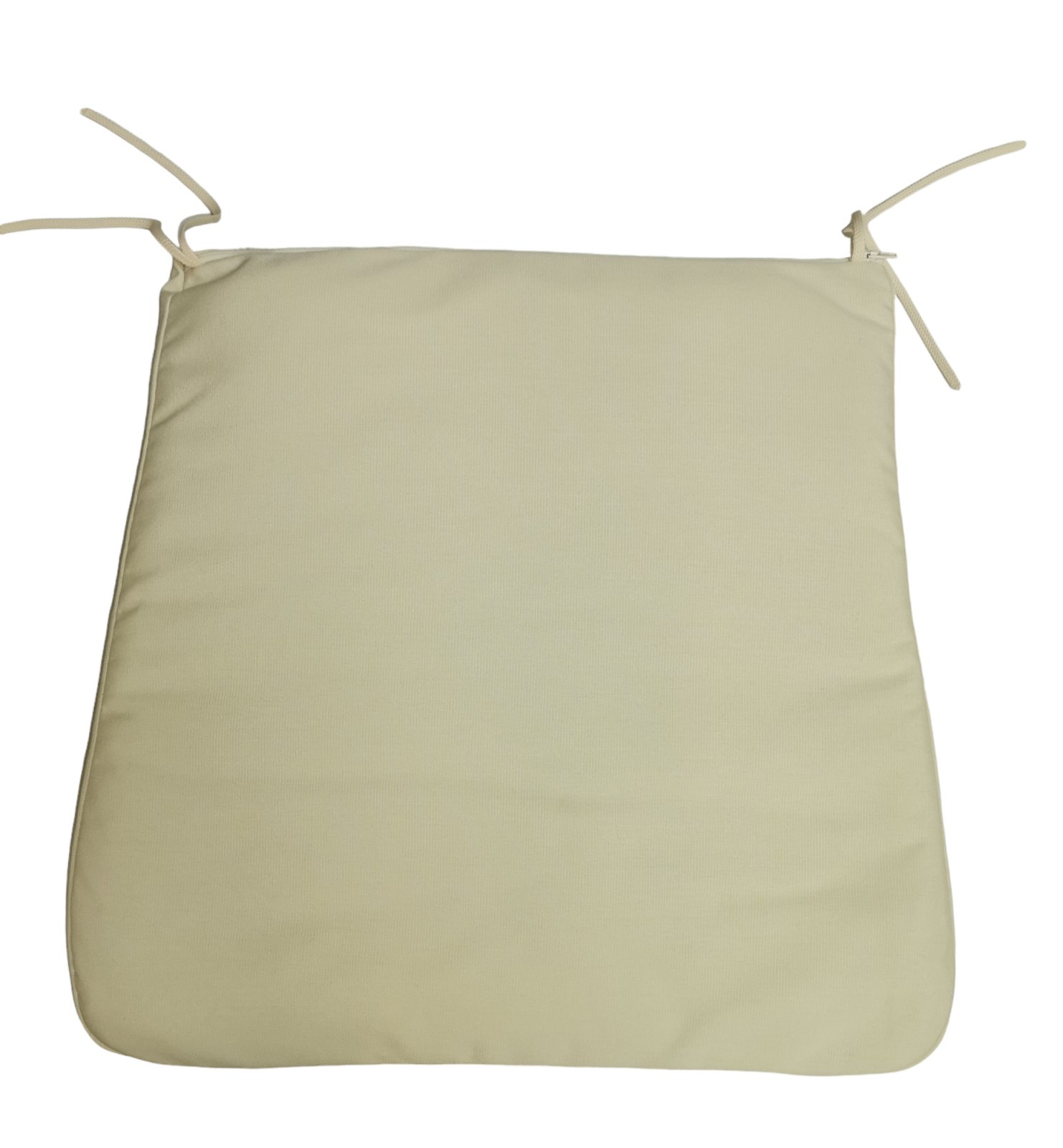 Ecrufarbenes C/3400 Kissen für Athena Armchair, geeignet für Outdoor-Stühle, mit praktischen Bindebändern.