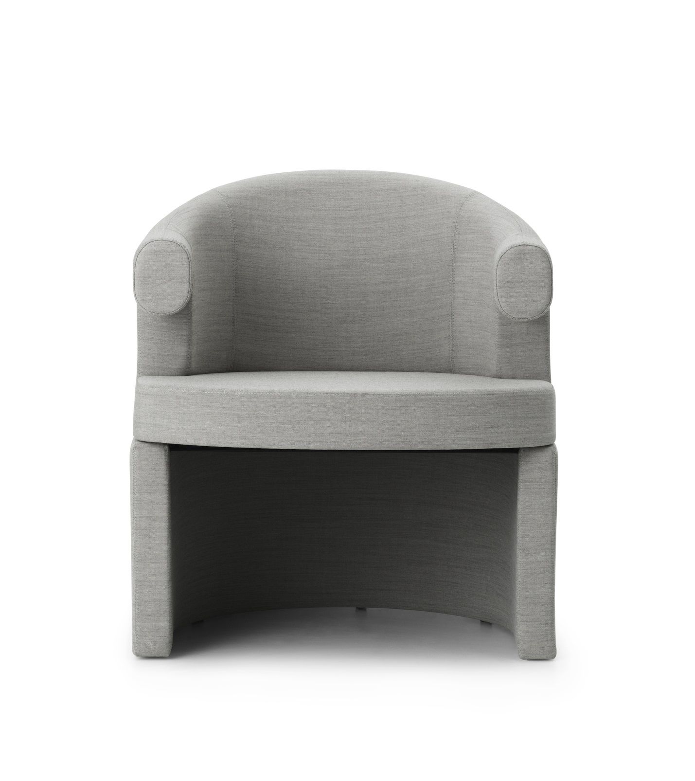 Grauer Burra Chair Stuhl von Normann Copenhagen, moderner Sessel für Wohnzimmer und Büro.
