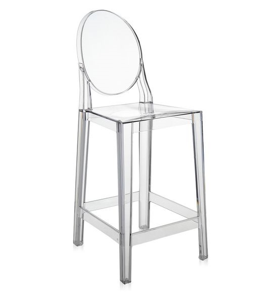 Transparenter "One More" Barhocker von Kartell, modernes Design für Küche und Bar.