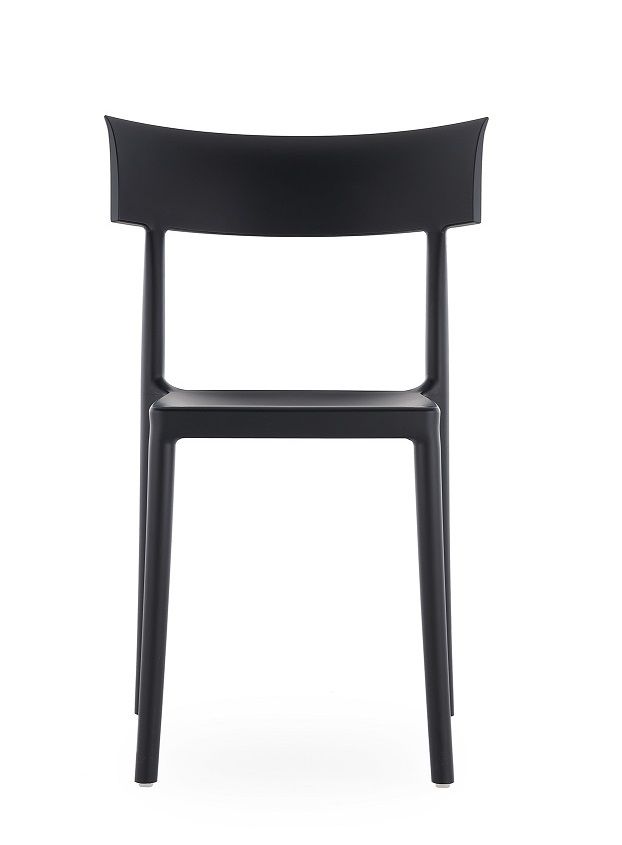 Schwarzer Catwalk Stuhl von Kartell: Moderner Designstuhl für Esszimmer und Wohnbereich.