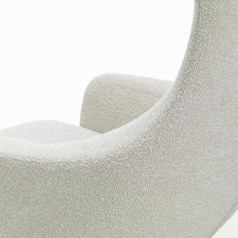 Grand Repos Sessel  + Ottoman Vitra Poliert Nubia Elfenbein / Perle