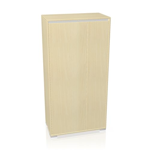 Palmberg Select Garderobenschrank, Büroschrank mit zwei Türen in heller Holzoptik für Büro und Arbeitszimmer.