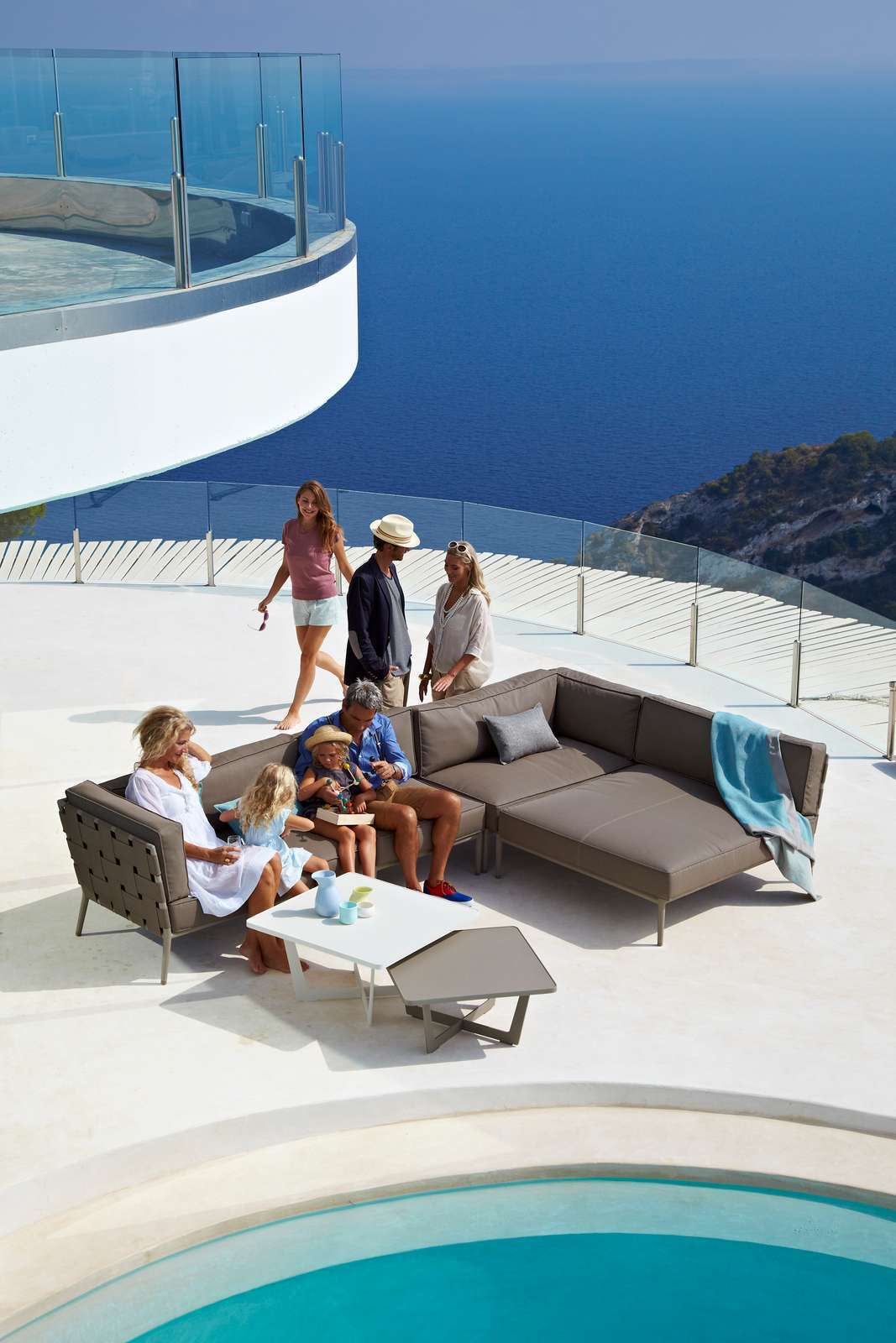 Conic Outdoor 2-Sitzer Modulsofa rechts Cane-Line