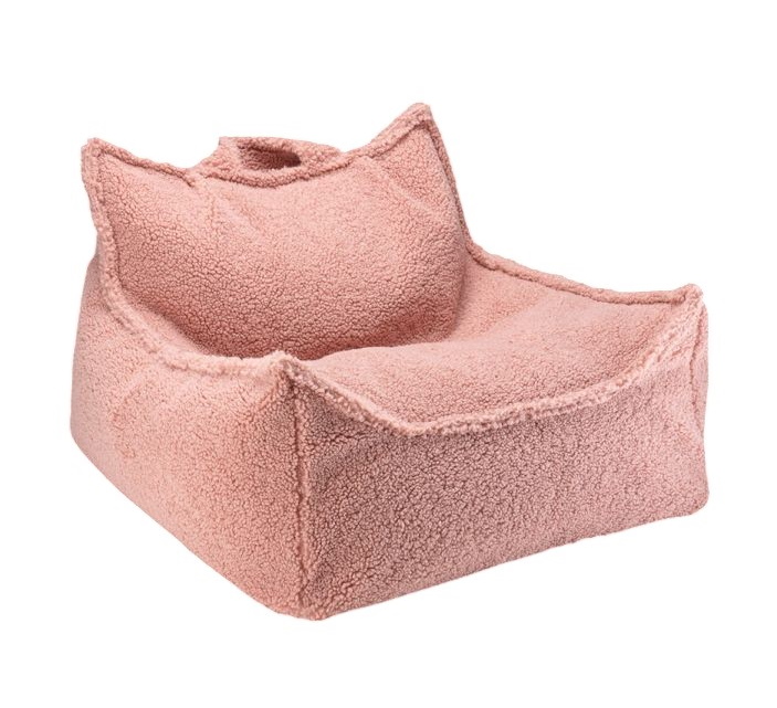 Kindersitzsack Sessel Teddystoff Guave Wigiwama