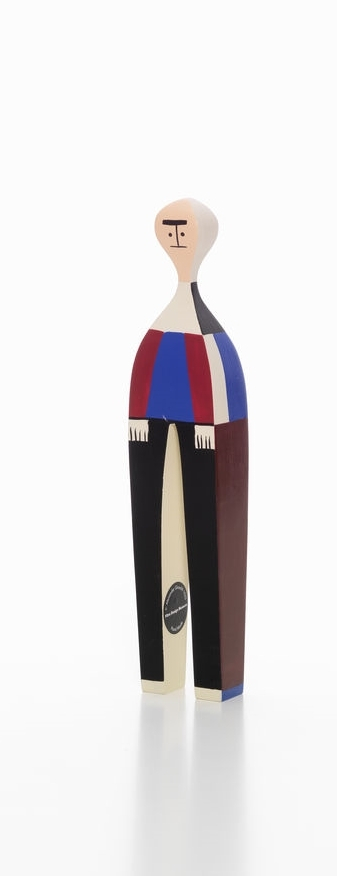Vitra Wooden Doll No. 22, dekorative Holzfigur im grafischen Design für Wohnaccessoires.