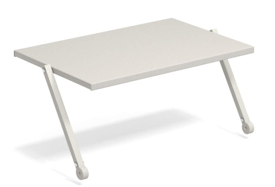 Weißes Emu Sonnendach, matt, für Gartenmöbel und Sonnenschutz im Außenbereich.