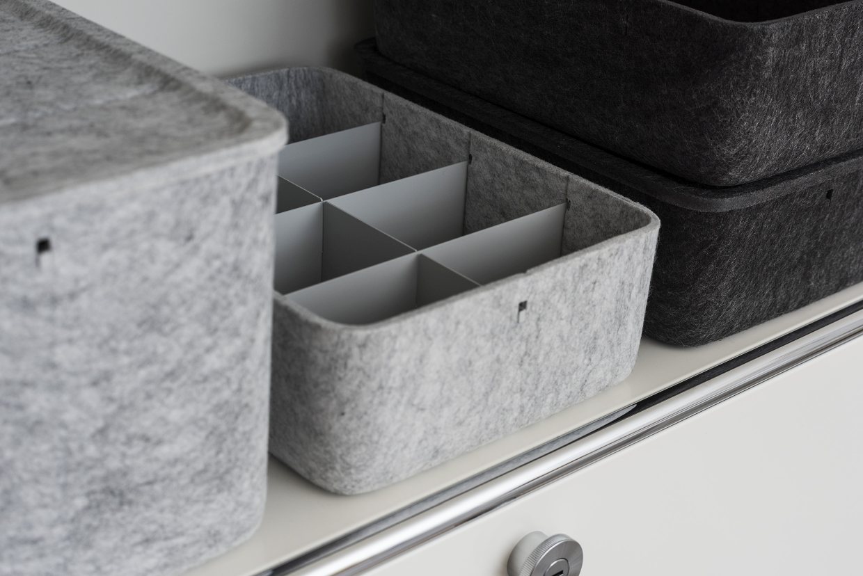 USM Haller Inos Box hoch mit Tablett