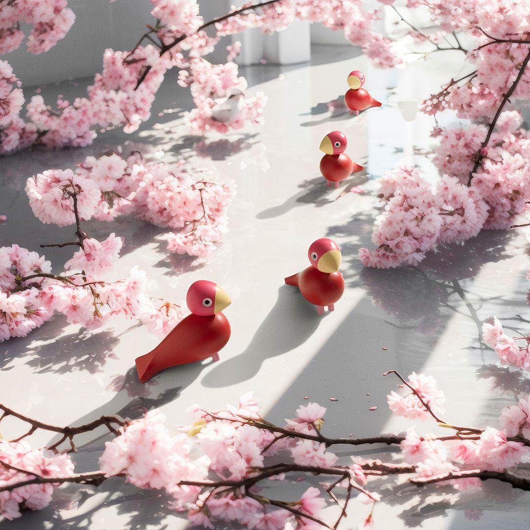 Flora Year Bird 2024 Songbirds Singvögel Holzfigur Kay Bojesen