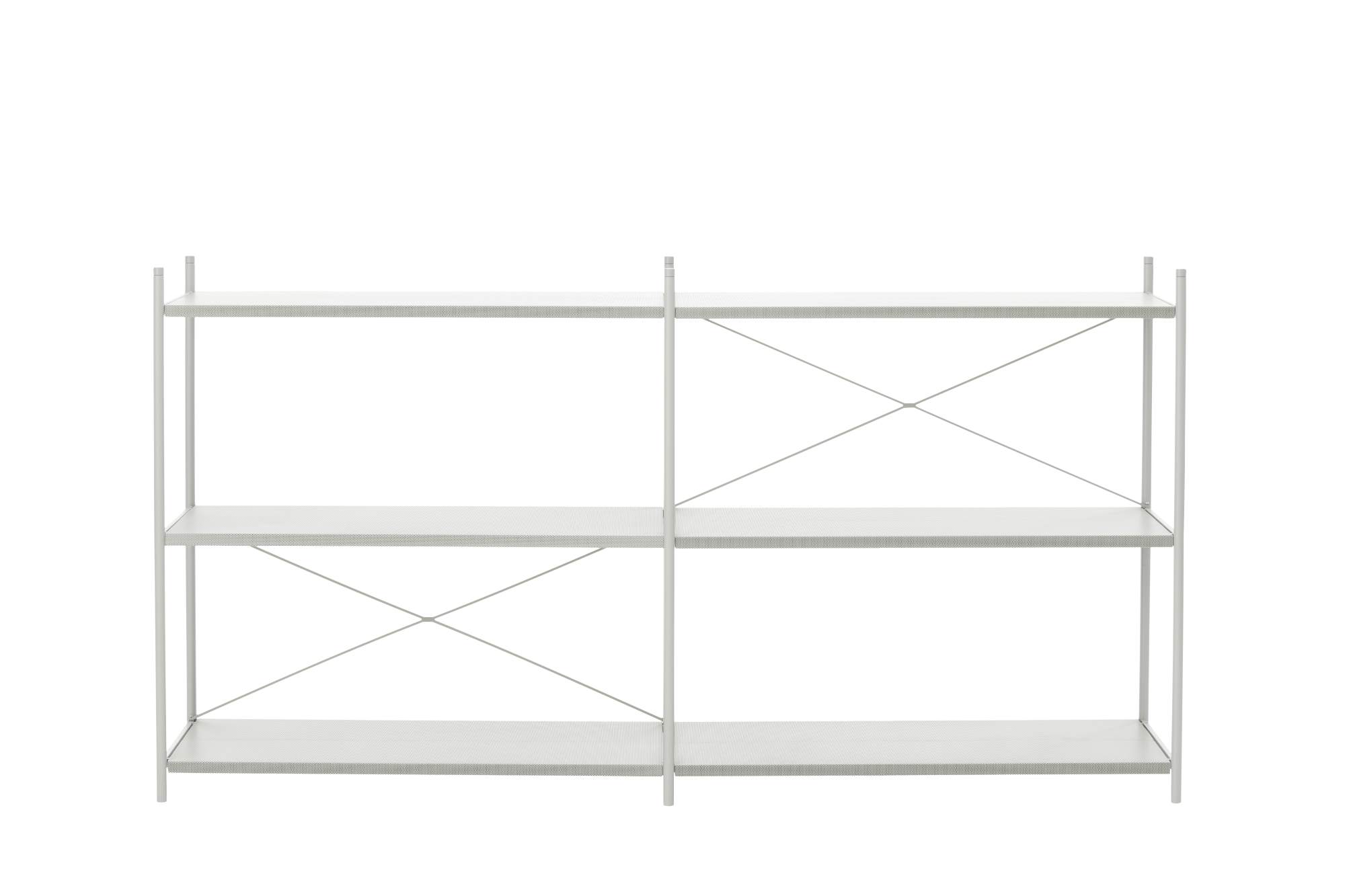 Graues Punctual Regal 2x3 von Ferm Living. Modernes, minimalistisches Regalsystem für Wohnzimmer und Büro.