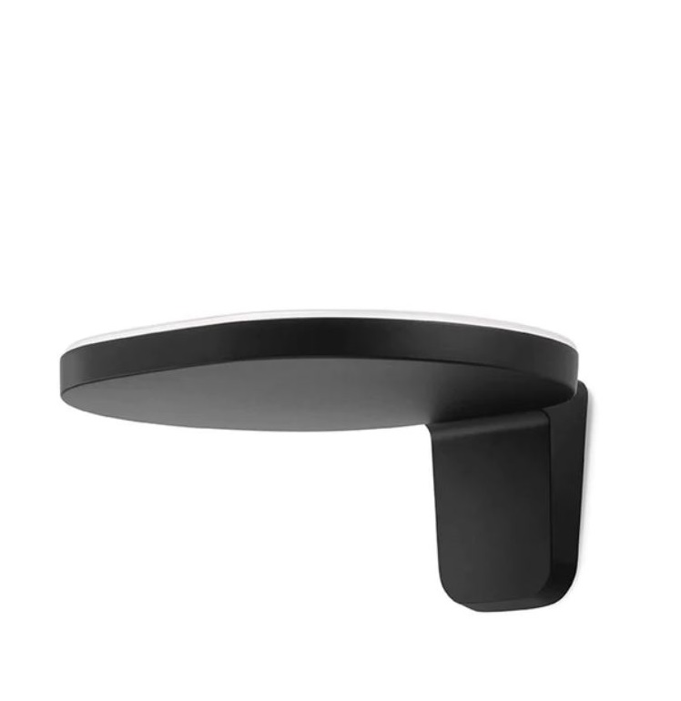 Schwarze Oplight Wandleuchte von Flos: Moderne LED-Wandlampe für indirekte Beleuchtung im Innenbereich.