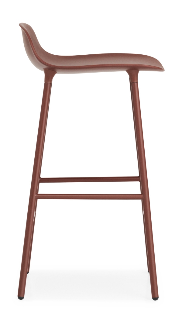 Form Barstool Barhocker von Normann Copenhagen, H 65 cm, Stahl, modernes Design, braun.