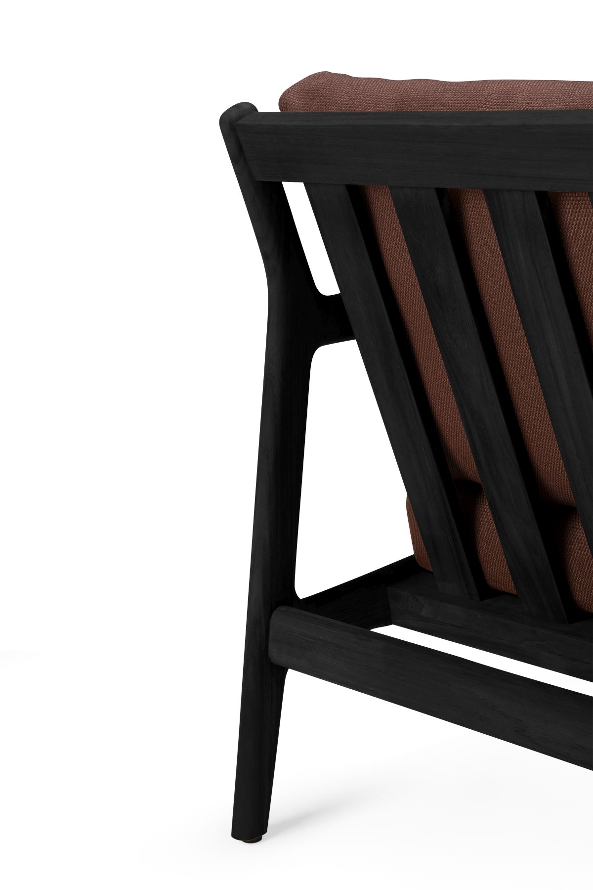 Jack Outdoor Loungesessel Teak Schwarz lackiert Burgundy Ethnicraft