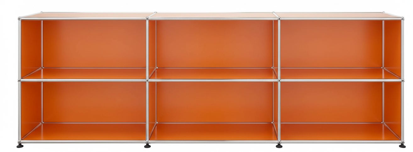 USM Haller Regal Offen breit Reinorange