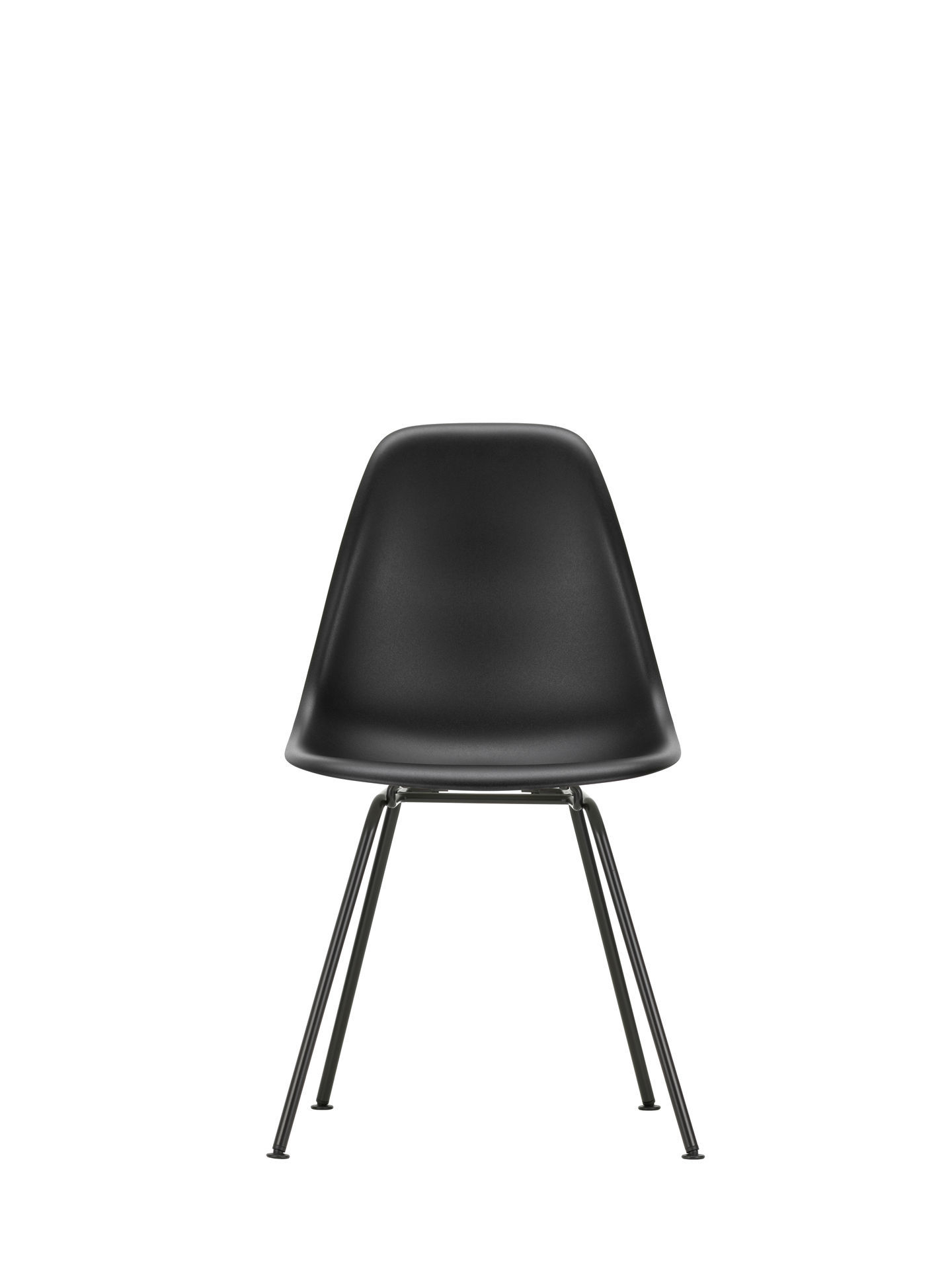 Eames Plastic Side Chair DSX Stuhl Vitra Chrom - Tiefschwarz