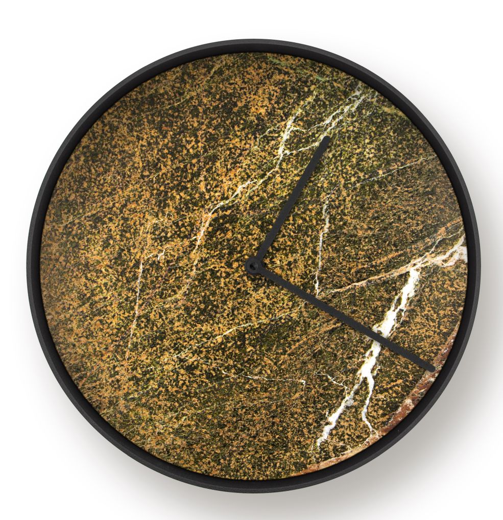 MJ01 Wanduhr Klein Janua Schwarz - Rainforest green