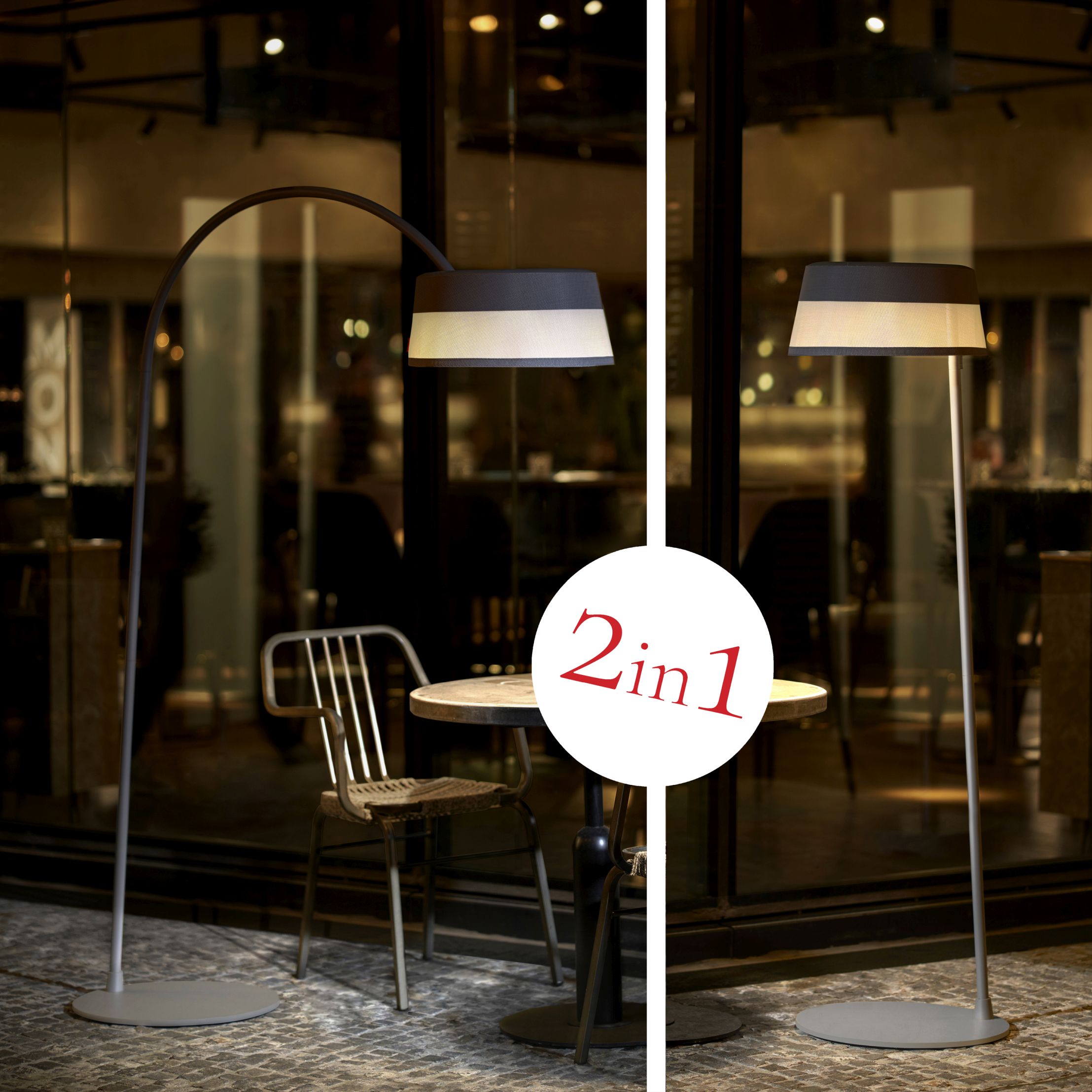 ISA-BELLE Solar Steh- & Bogenleuchte - 2 in 1 Moree