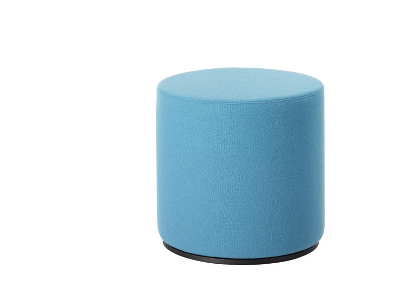 Vitra Visiona Stool Hocker, hellblau, runder Sitzhocker für Wohnzimmer und Büro, modernes Design.