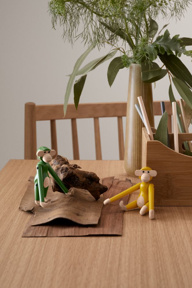 Affe Mini farbig Kay Bojesen Vintage Gelb