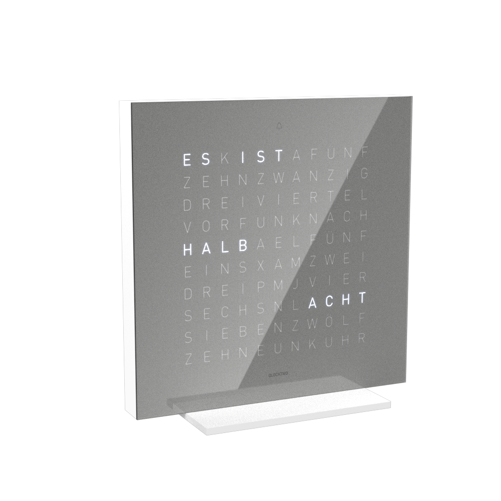 Earth 13.5 Pure Edition Tischuhr / Zeitobjekt Deutsch QLOCKTWO