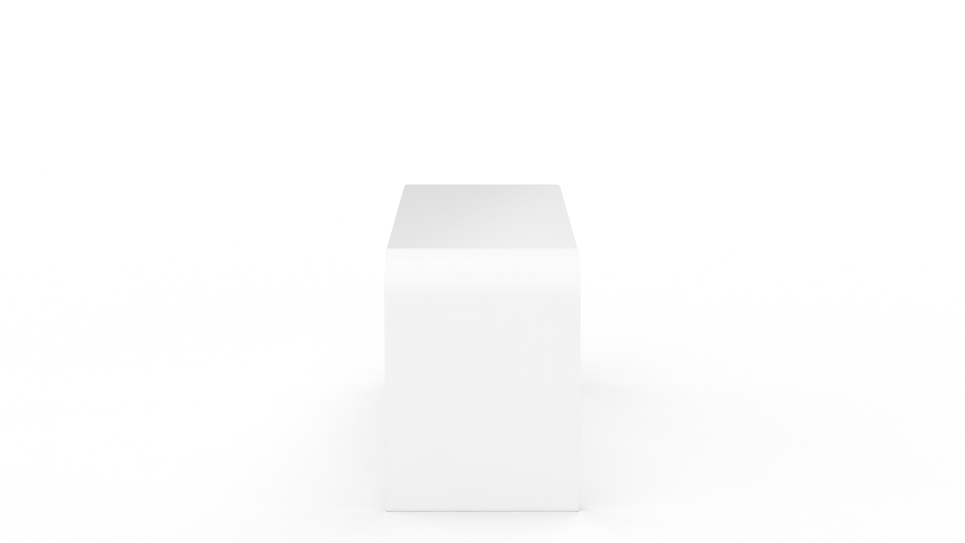 Weißer Tojo Hocker: Minimalistischer Sitzhocker für Wohnzimmer und Büro, modernes Möbeldesign.