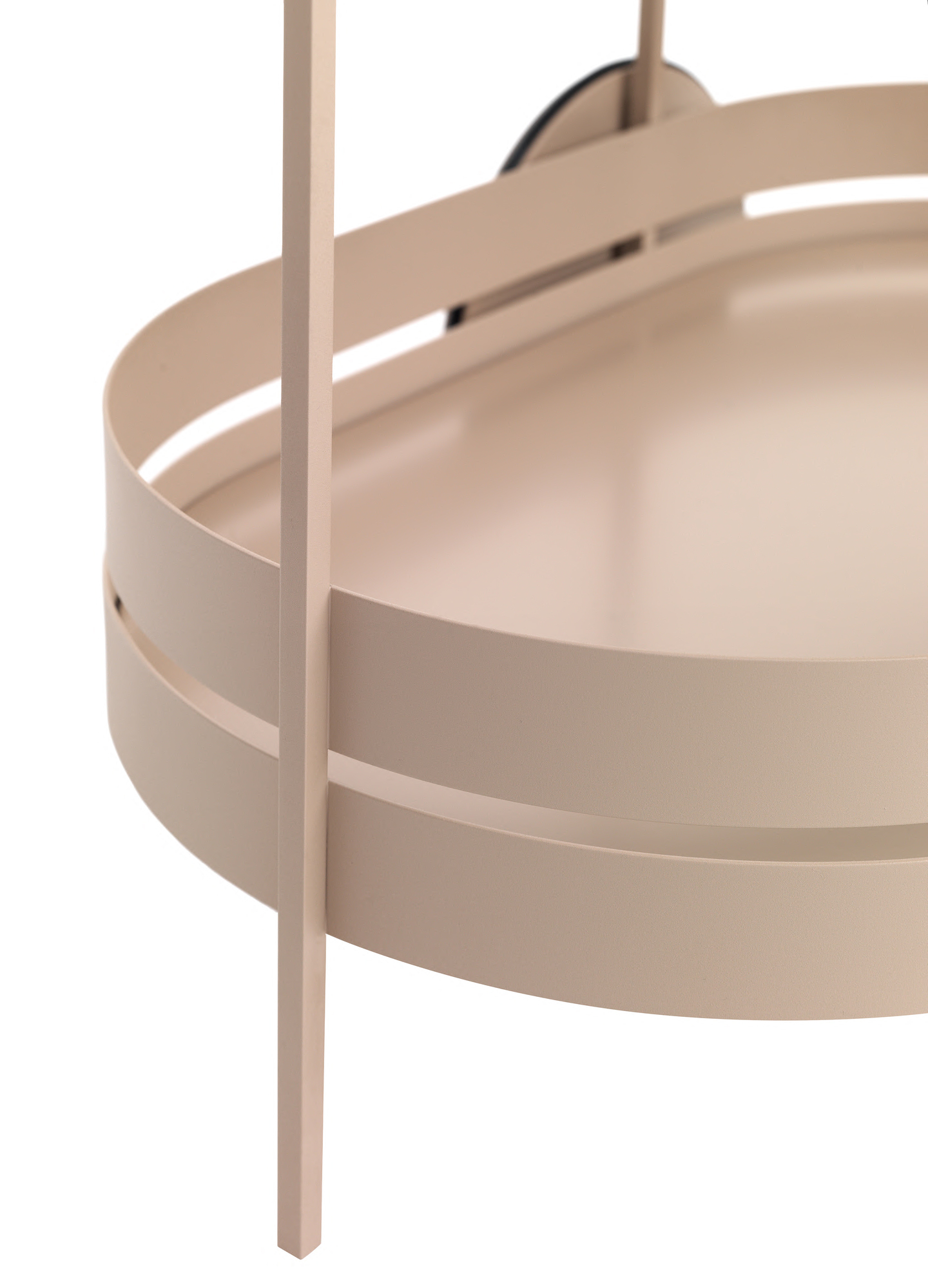 Detailaufnahme: Grace Servierwagen von Schönbuch in Rosenholz, modernes Möbeldesign für Wohnzimmer und Küche.